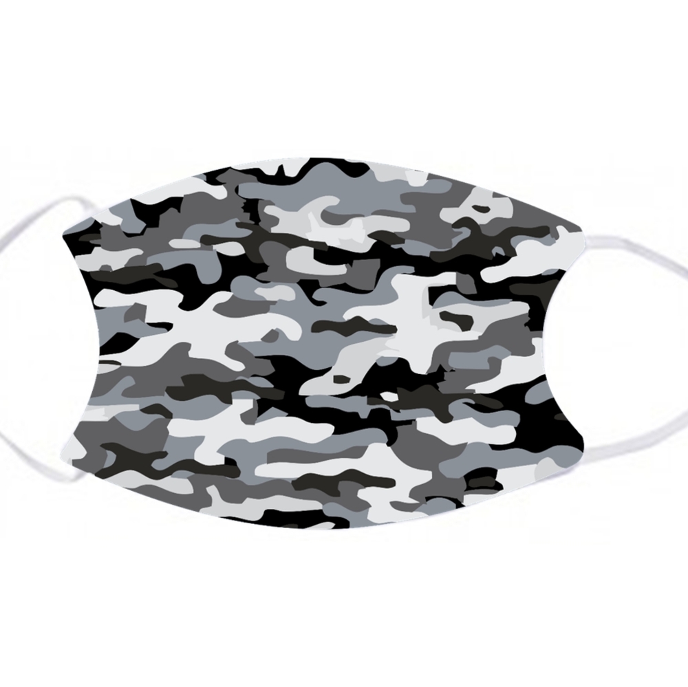 Gray Camo Adult Filter Pocket Facemask